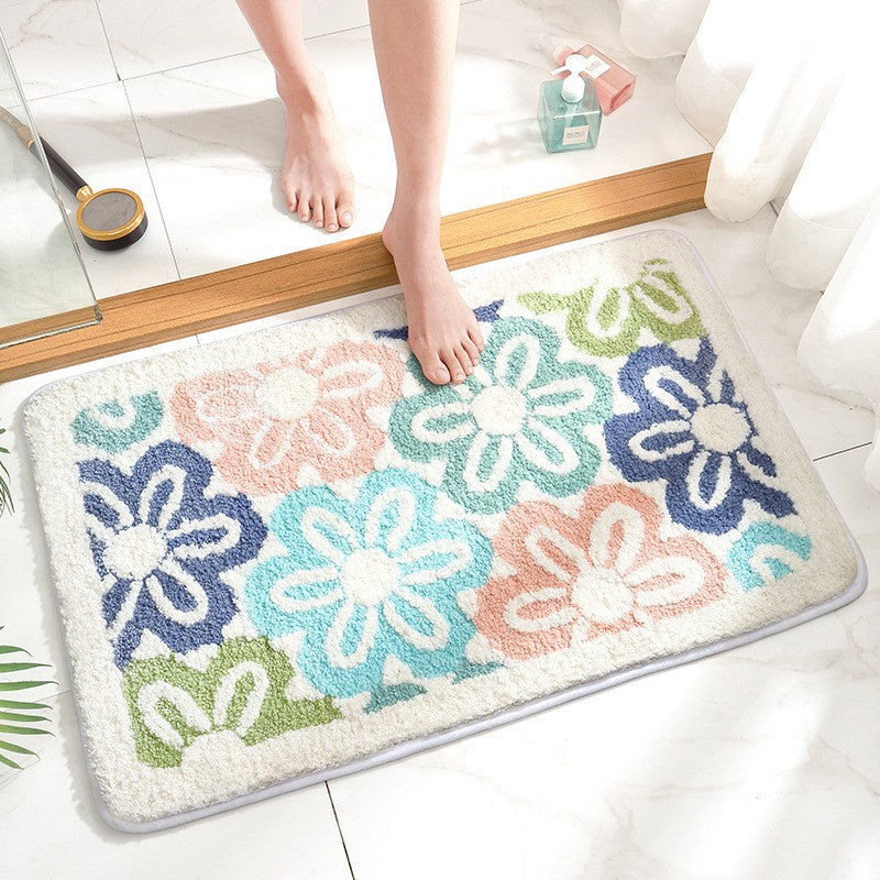 Whimsical Rainbow Bath Mat