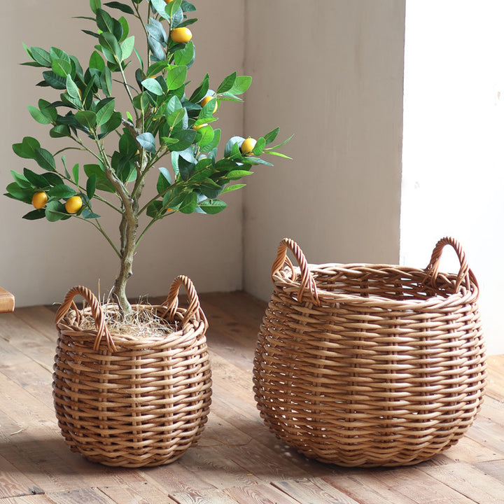 Handwoven basket with practical handles Stornfield