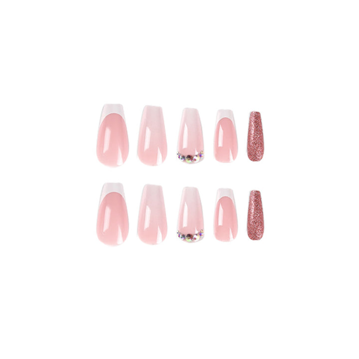 Glamorous artificial nails with rhinestone accents Stornfield