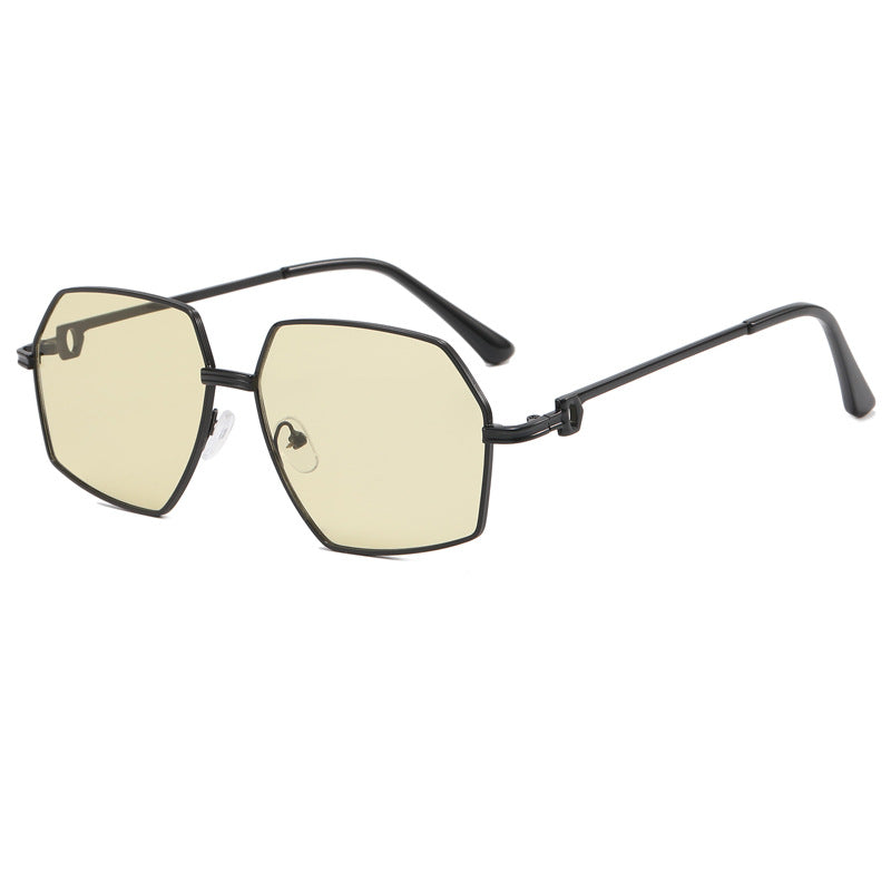 Ladies Stylish geometric sunglasses with elegant metal frame Stornfield