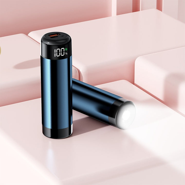 Power bank with digital charging display and integrated flashlight Stornfield