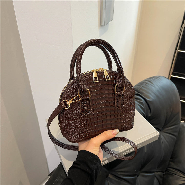 Crocodile-Embossed Mini Satchel Bag Stornfield