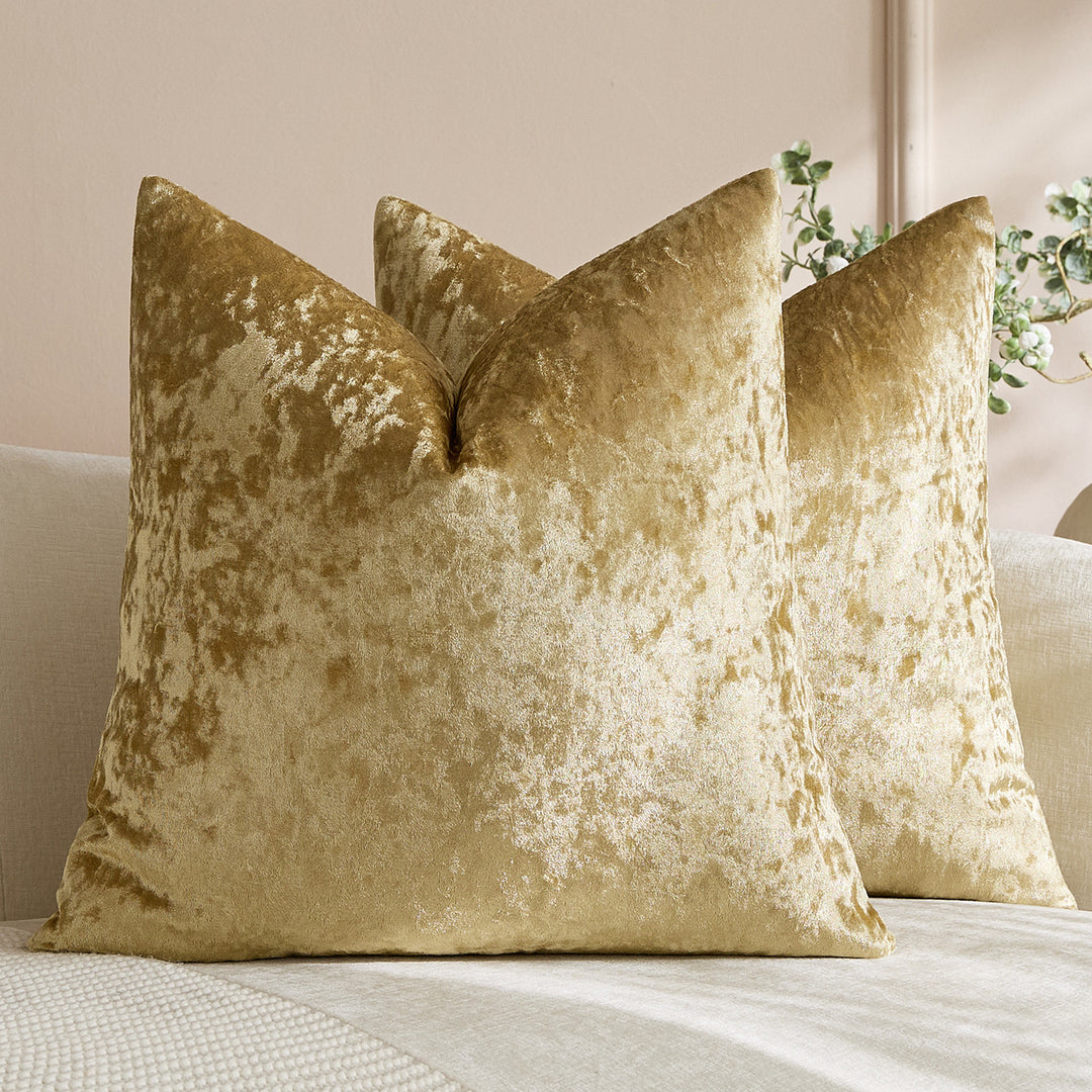 Plush Velvet Lumbar and Square Throw Pillow Covers