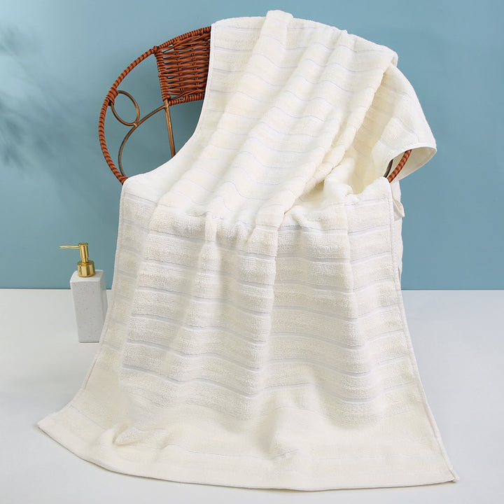Luxury terry bath towel with elegant striped pattern Stornfield