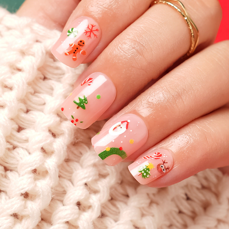 Festive Holiday-Themed Nail Art