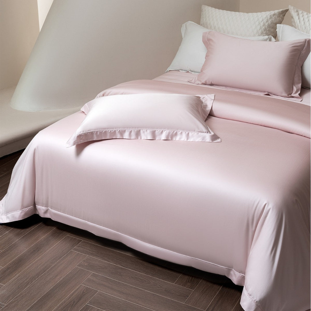 Silky-Feel Microfiber Duvet Cover Set with Deep-Fit Corners & Piped Shams