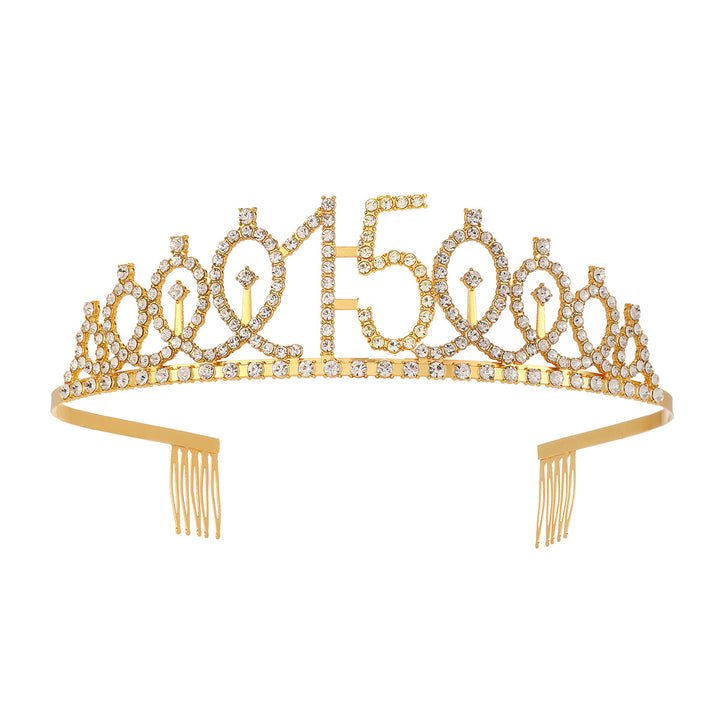 Women's Crystal-Embellished Tiara with Elegant Design Stornfield