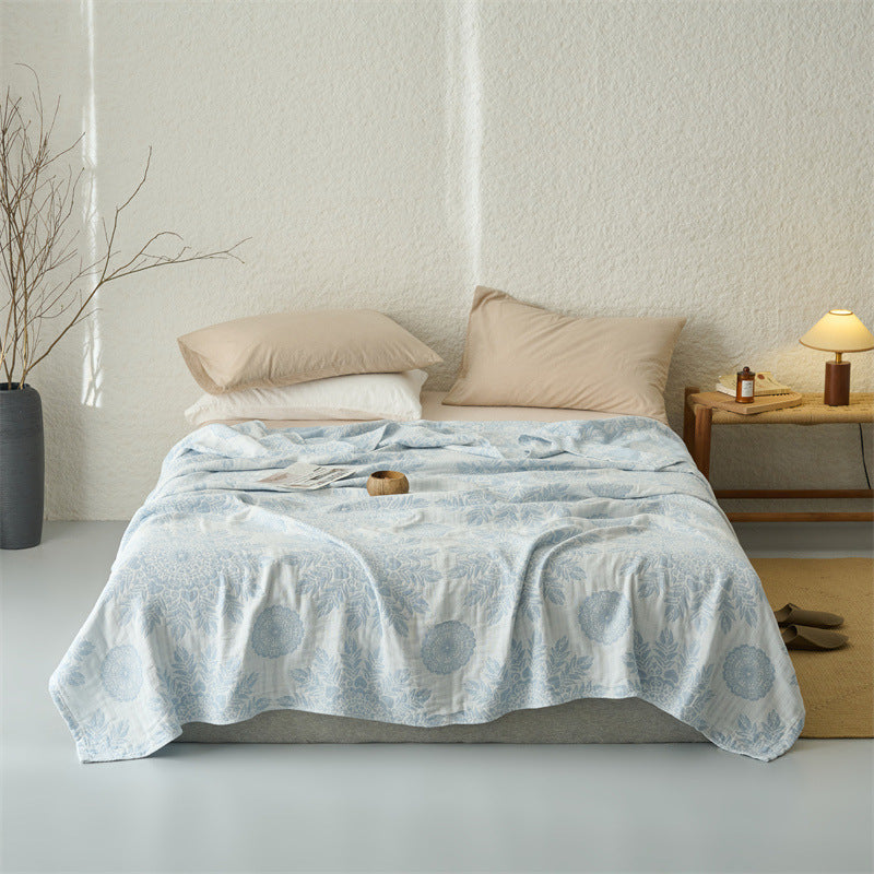 Lightweight Cotton Medallion Quilt Coverlet