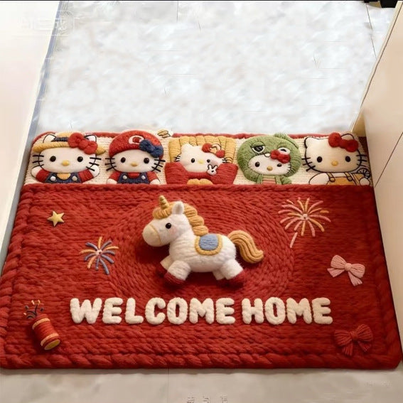 Playful Cartoon Welcome Mat