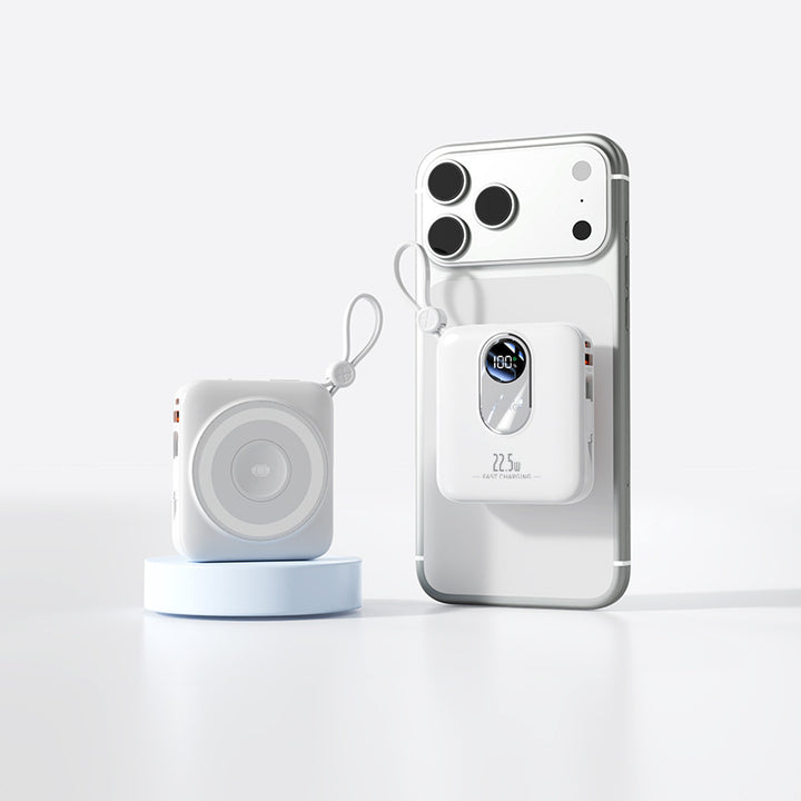 Portable Mini Powerbank with Fast Induction Charging Function and Smart LED Display Stornfield