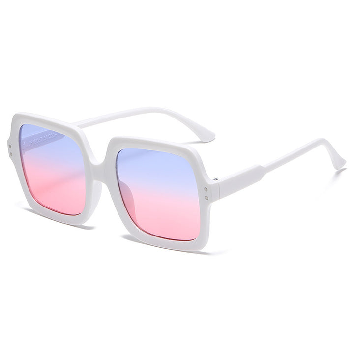 Ladies fashionable square sunglasses with mirrored lenses Stornfield