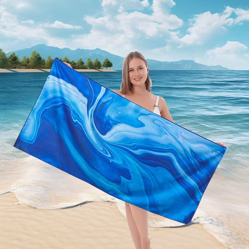 Ladies beach towel with maritime stripe pattern Stornfield