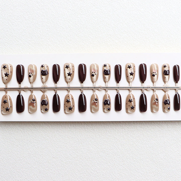 Thematic Artistic Press-On Nail Design Stornfield