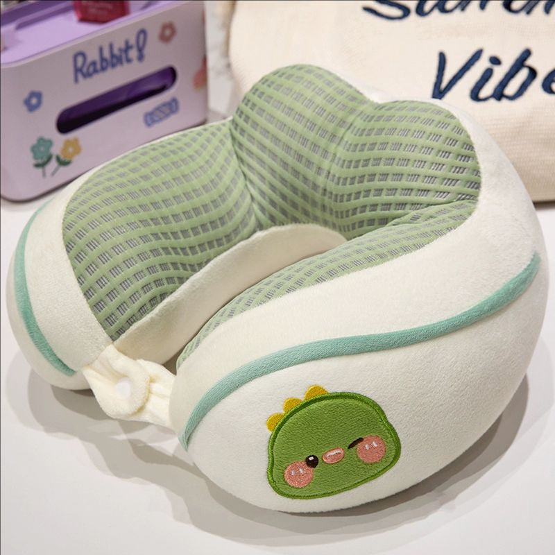 ergonomic plush neck pillow with animal motif Stornfield