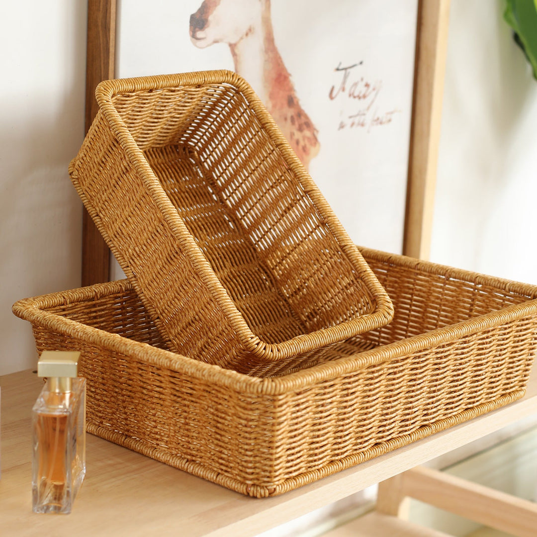 Handwoven Rectangular Storage Basket Stornfield