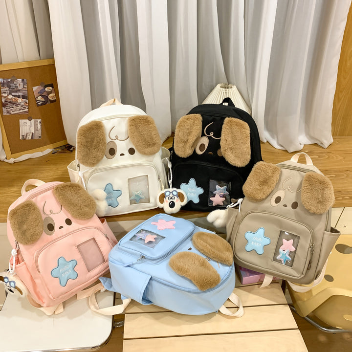 Kawaii Plush Backpack with Dog Design Stornfield