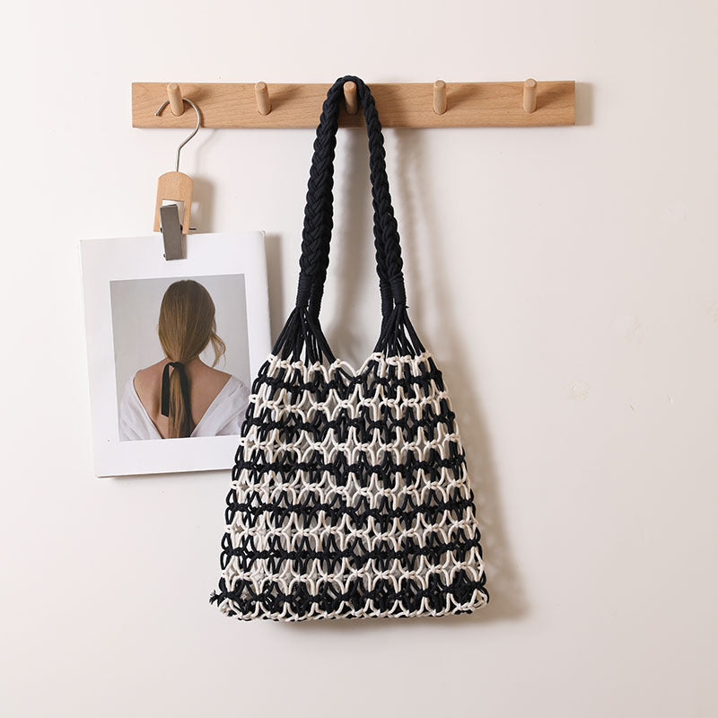 Hand-knotted shopping and beach bag Stornfield