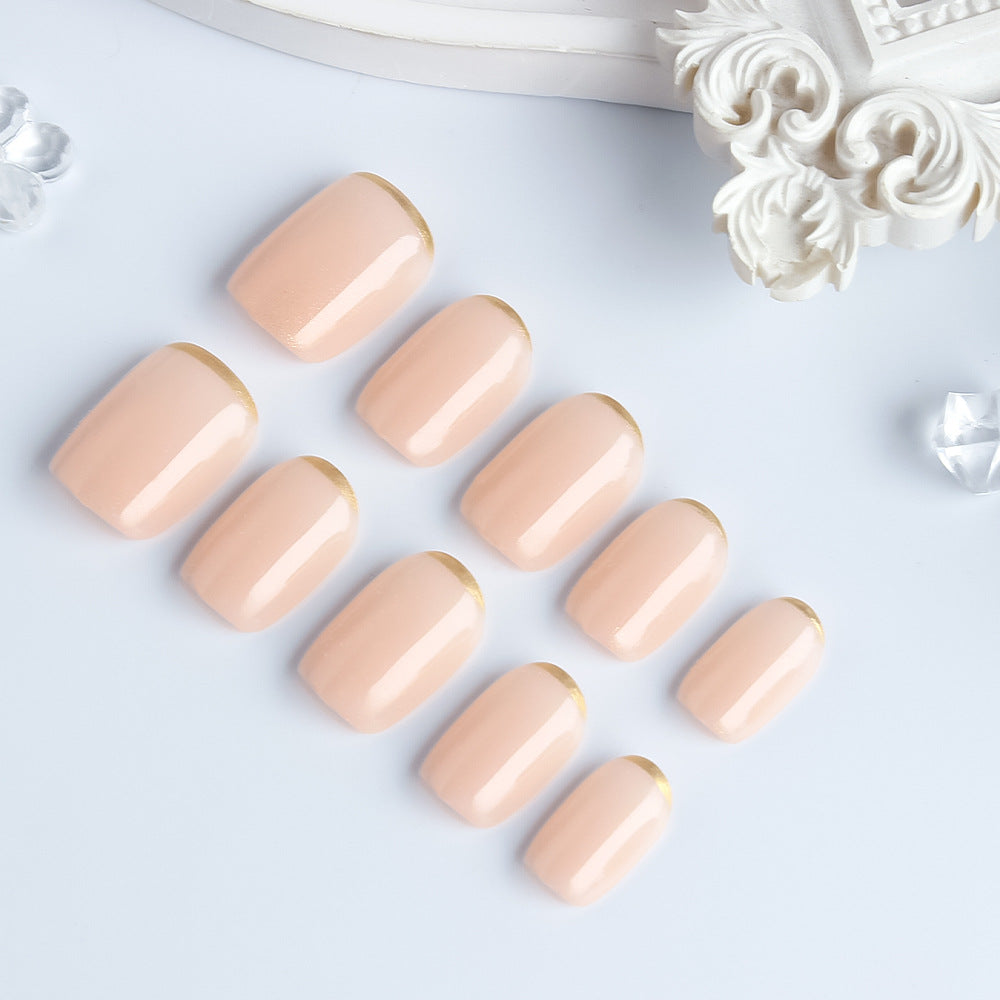 Decorative French Tip Press-On Nails Stornfield