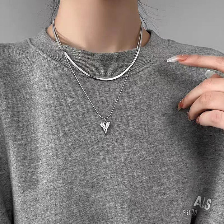 Layered Heart Pendant Necklace Stornfield