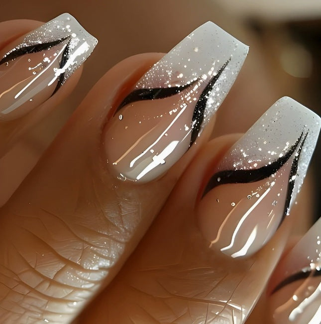 Artistic Long Coffin Nail Enhancements Stornfield