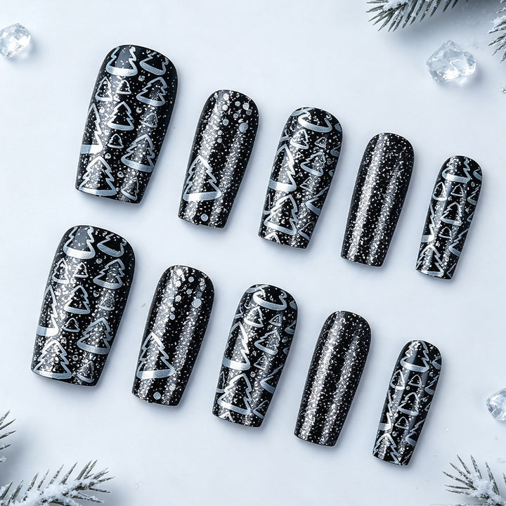 Artistic Glossy Press-On Nails Stornfield
