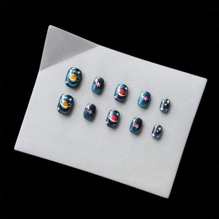 Celestial-Themed Press-On Nail Art Set
