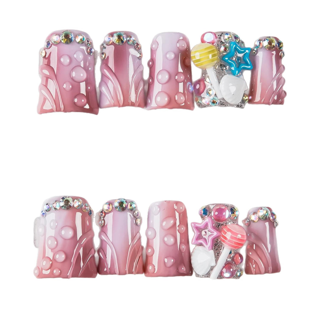 Decorative Fantasy-Themed Press-On Nail Set