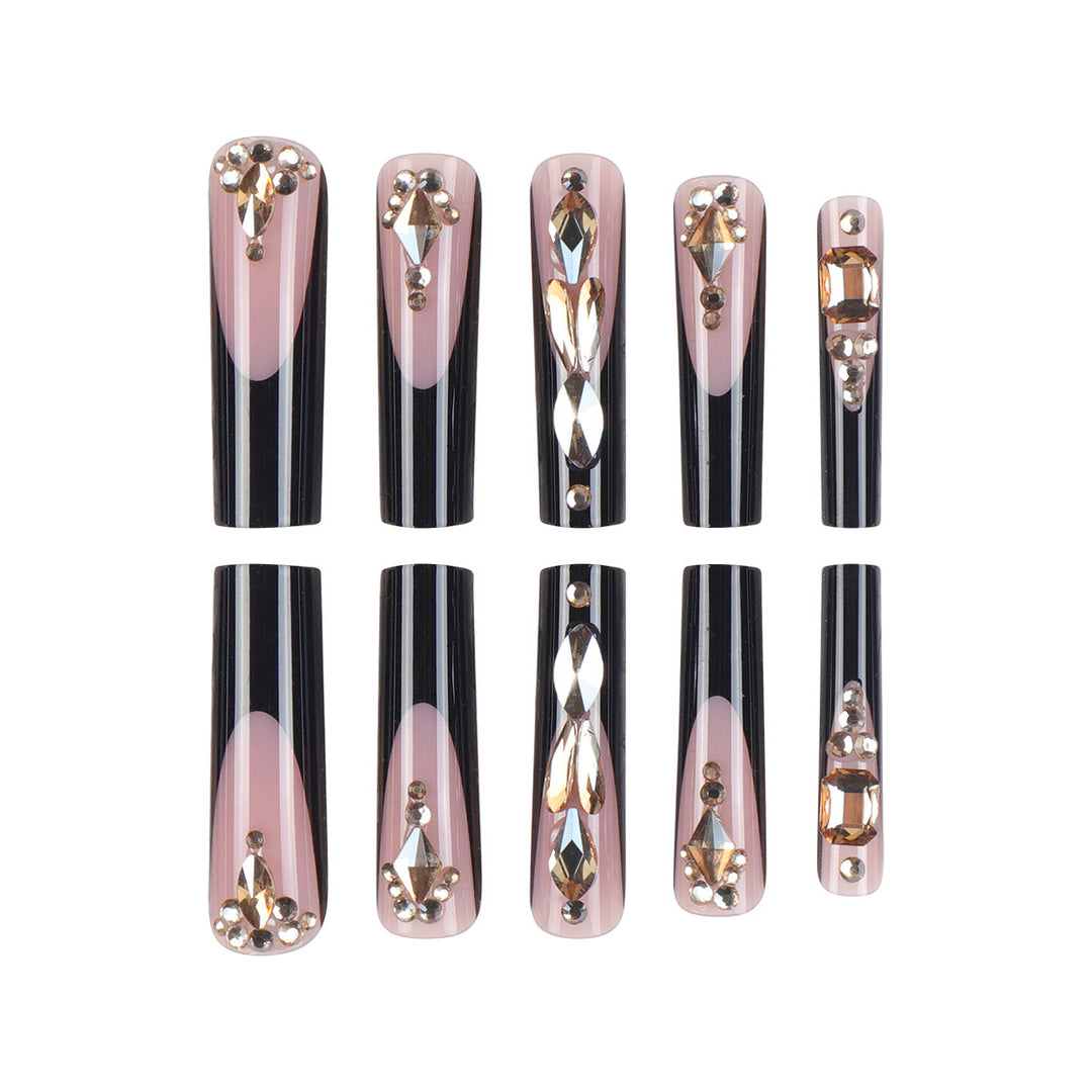 Luxury Rhinestone-Embellished Stiletto Press-On Nails Stornfield