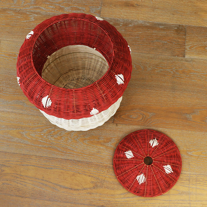 Playful storage stool in mushroom design Stornfield