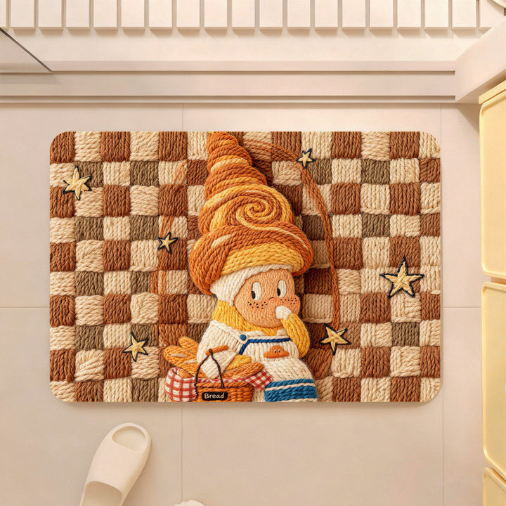 Cute Cartoon-Themed Plush Area Mat