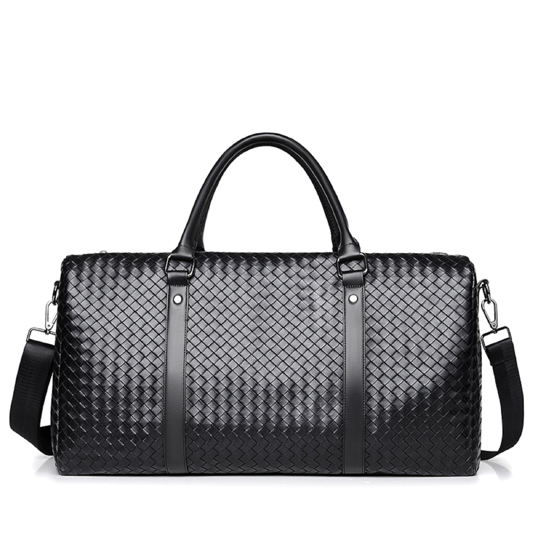 Premium Woven Leather Duffel Bag Stornfield