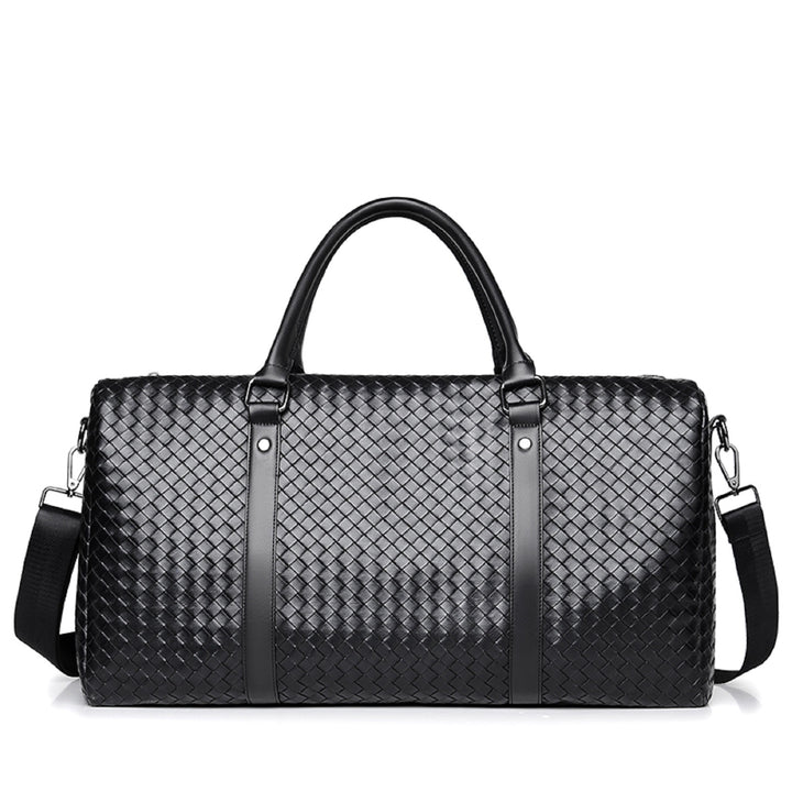 Premium Woven Leather Duffel Bag Stornfield