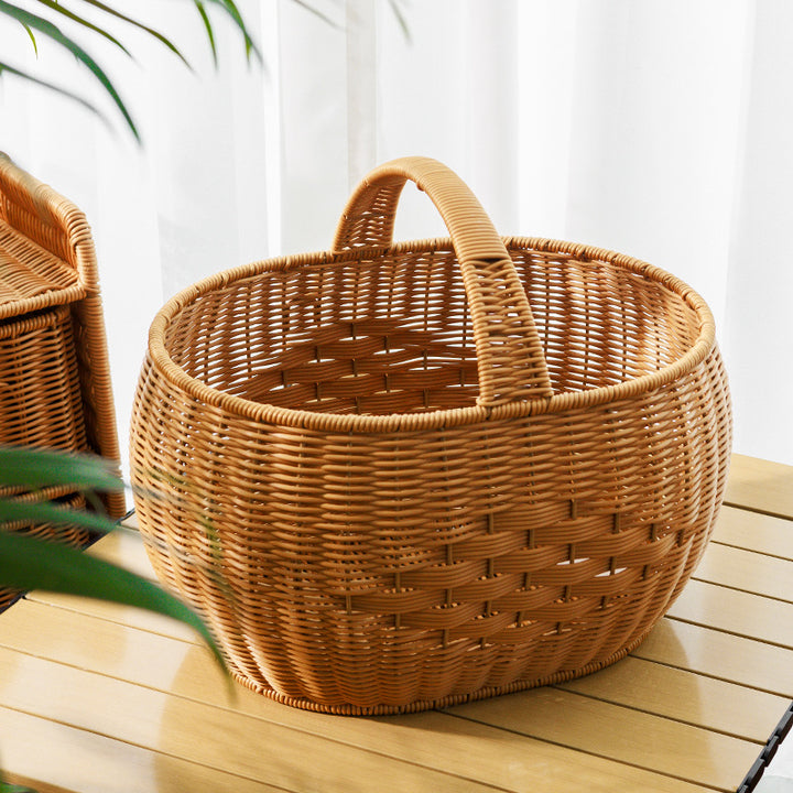 Handwoven Storage Basket with Handle Stornfield
