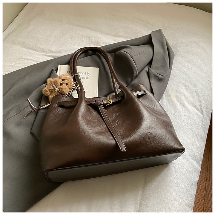 Luxurious Leather Shoulder Tote