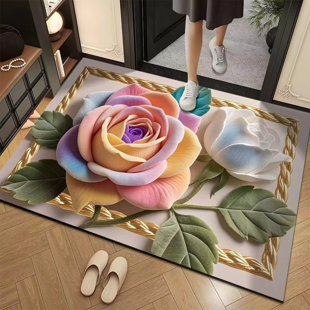 Elegant Floral Design Area Rug