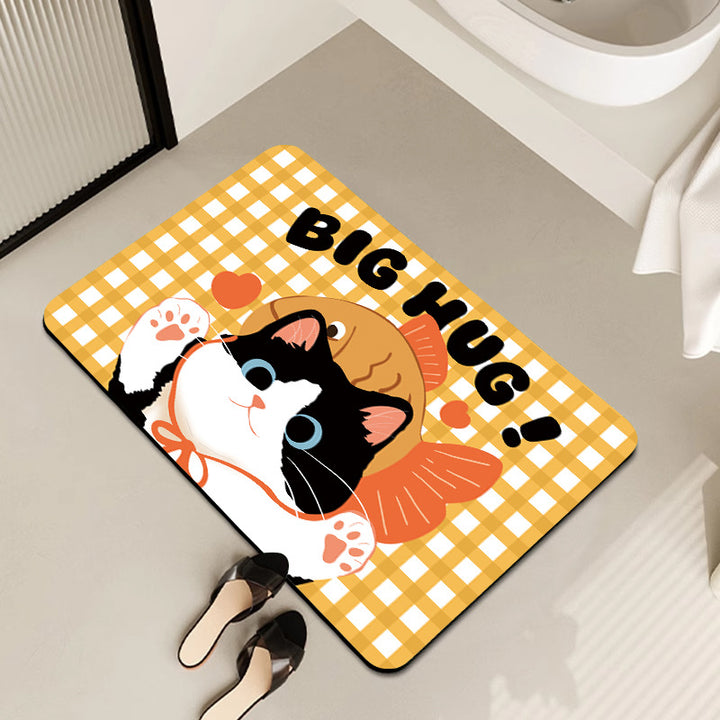 Cute Cartoon Pet-Themed Bath Mat Stornfield