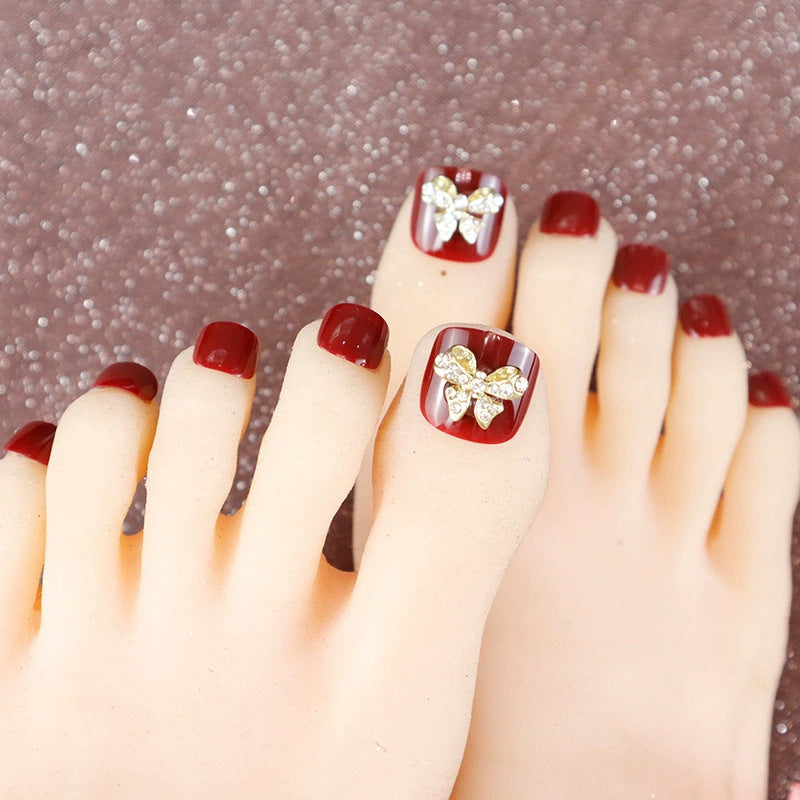 Premium Decorative Press-On Toenail Set Stornfield