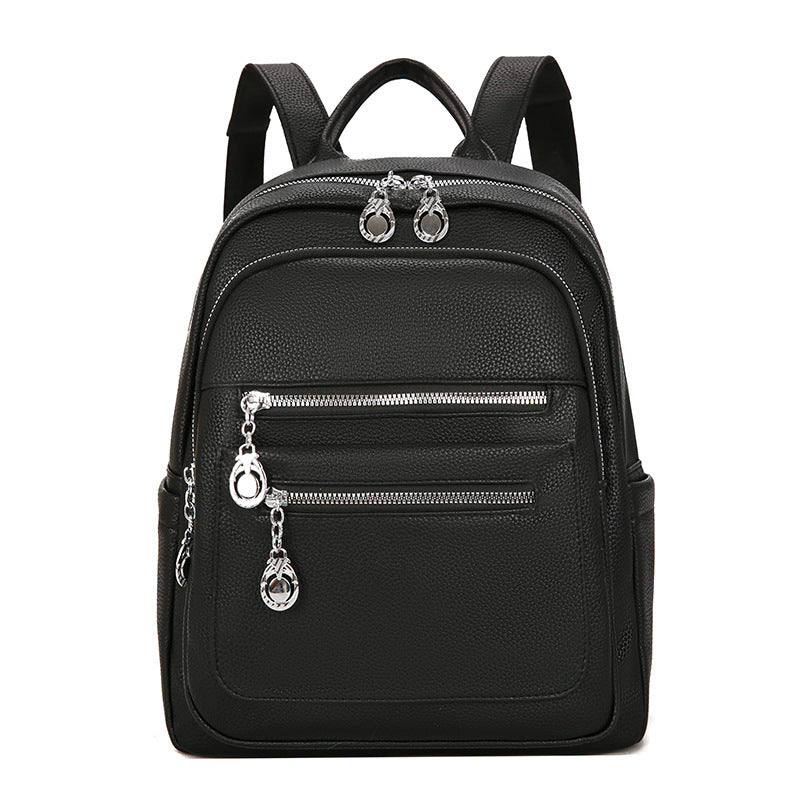 Stylish Multi-Pocket Leather Backpack Stornfield