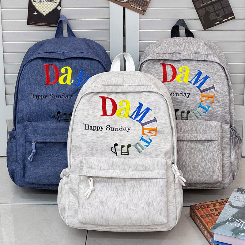 Stylish Star-Embellished Corduroy Backpack Stornfield