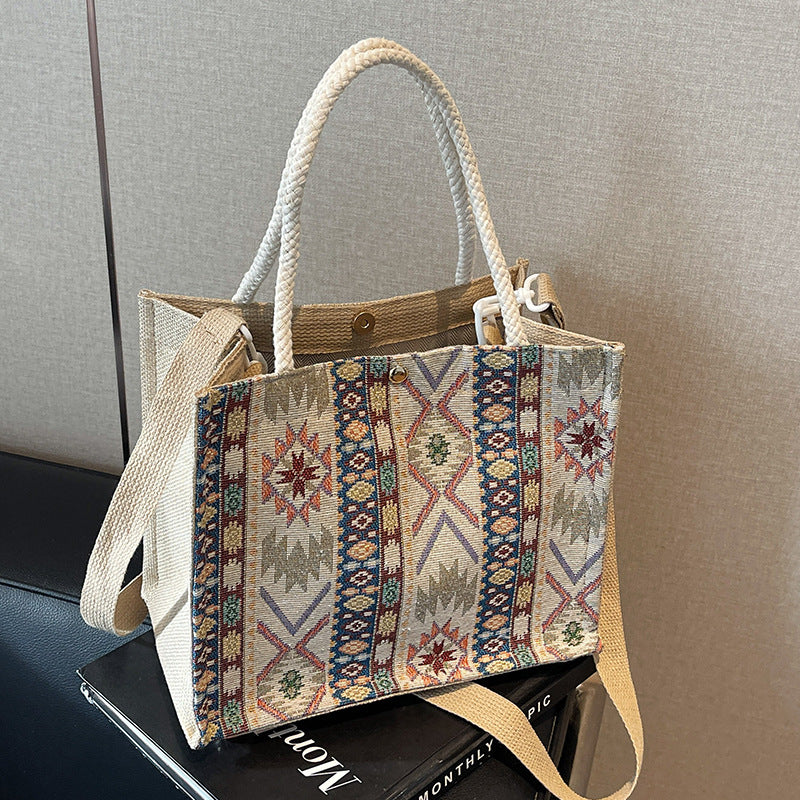 Handcrafted Ethnic Pattern Tote Bag
