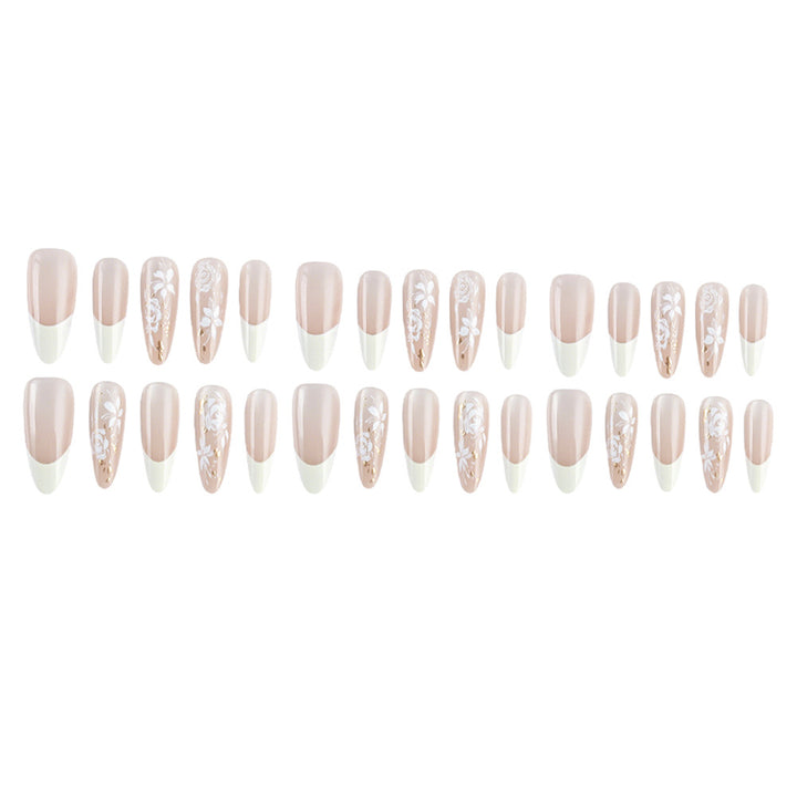 Elegant Floral Gel Nail Art Set Stornfield
