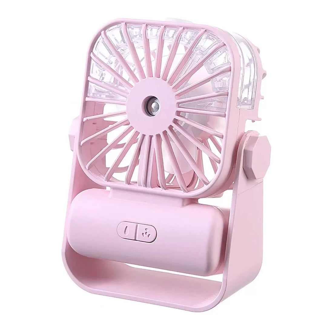 Unisex one size portable USB rechargeable mist personal desk fan with adjustable tilt angle, multiple adjustable air flow, and detachable refillable reservoir Stornfield