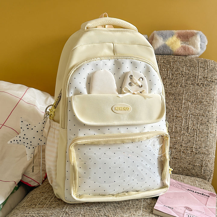 Multi-Compartment Polka Dot Backpack Stornfield