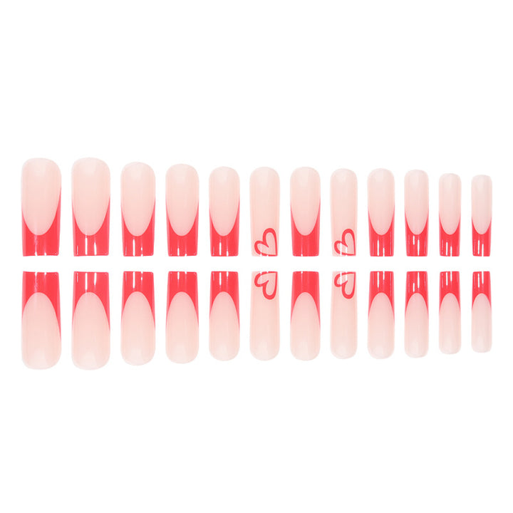 Heart-Embellished Stiletto Press-On Nails Stornfield
