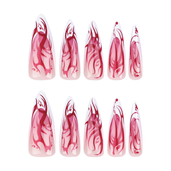 Artful stiletto nails with artistic gradient Stornfield