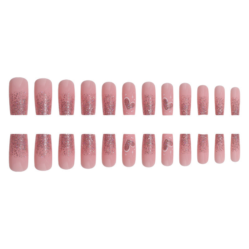 Elegant Glittery Press-On Nail Set Stornfield