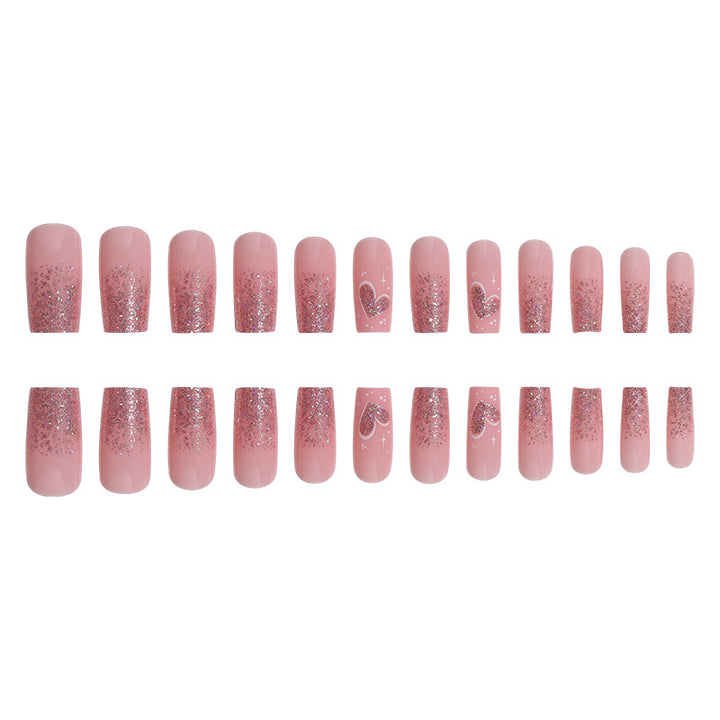 Elegant Glittery Press-On Nail Set Stornfield