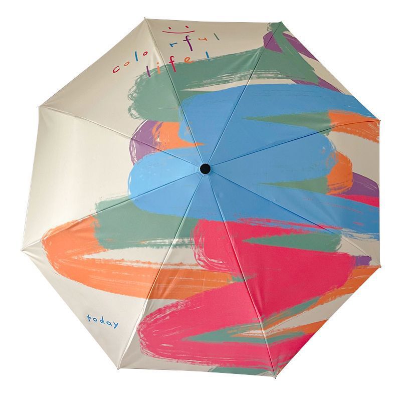 Ladies Automatic Folding Umbrella with Unique Color Play Stornfield
