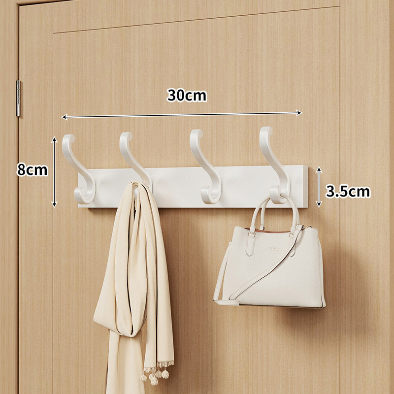 Over-Door Curved Hook Rack for Coats Bags and Scarves