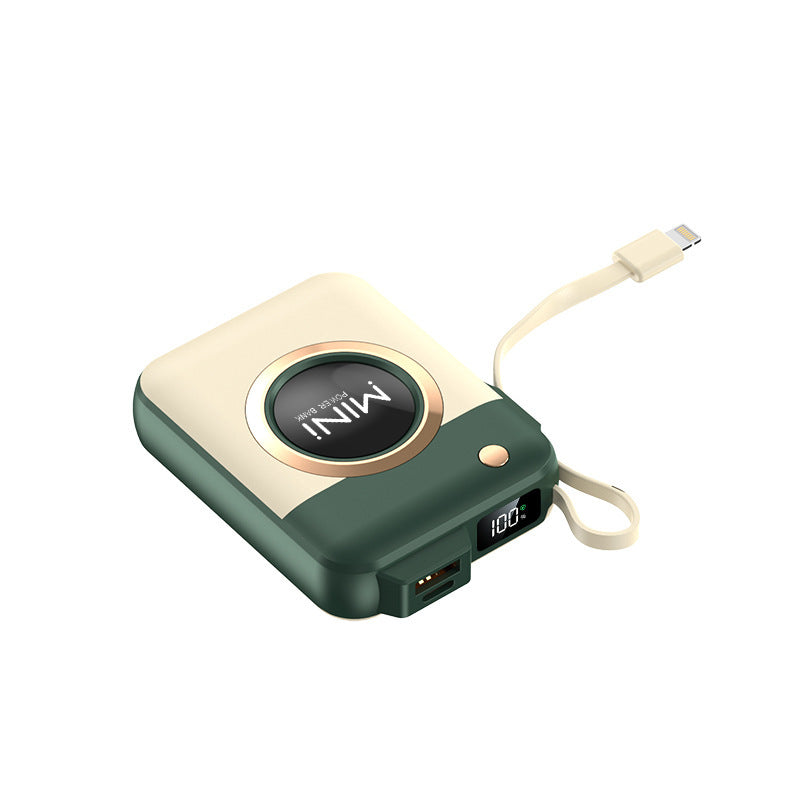 Portable Mini Power Bank with Integrated Charging Cable and Innovative Design Stornfield